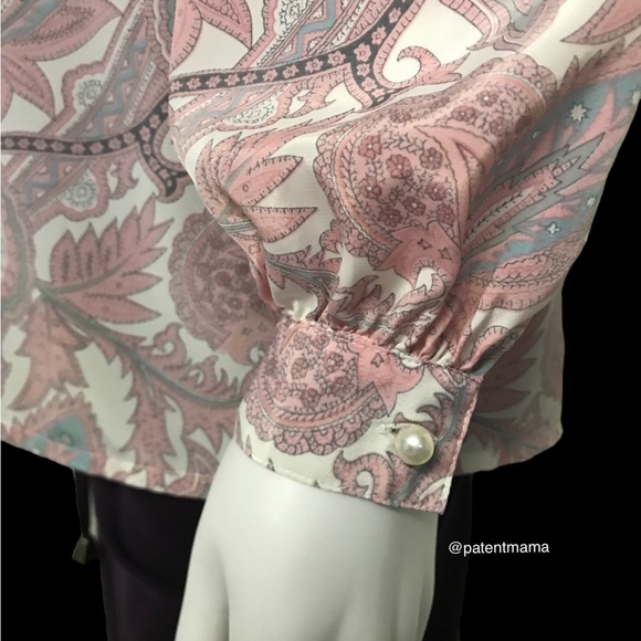 ALFRED DUNNER WOMENS FLORAL PAISLEY BLOUSE TOP - Picture 4 of 5